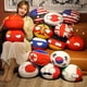 thumbnail image 2 of 16 Uds. De juguete de pelota de campo, colgante de felpa, muñeco de peluche, Countryball, URSS, EE. UU., FRANCIA, RUSIA, REINO UNIDO, JAPÓN, ALEMANIA, ITALIA, Corea, regalos para niños de 10cm, 2 of 3