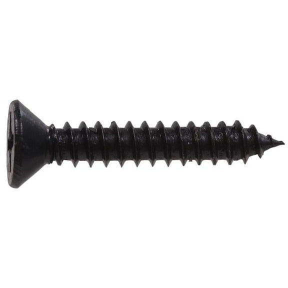 Hillman 851974 12 x 1.25 in. Flat Head Phillips Wood Screw, Black