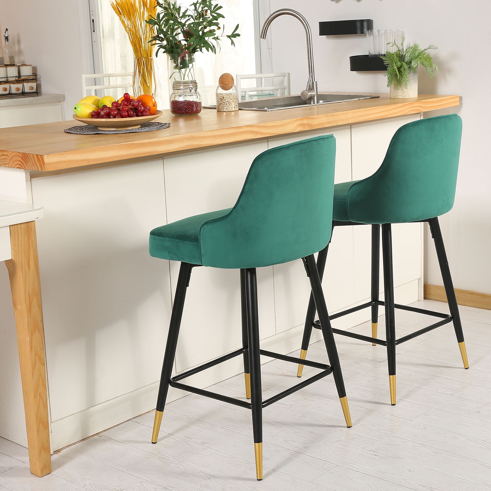 Buy Omni House Bar Stools Set of 2,Swivel Counter Height Bar Stools, 25
