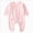 Pink, variant on 1-3 Months Newborn Footed Sleeper Gown With Mitten Side Baby Footed Print Infant Play For 0 6 Months One-Piece Jumpsuit Newborn Gift