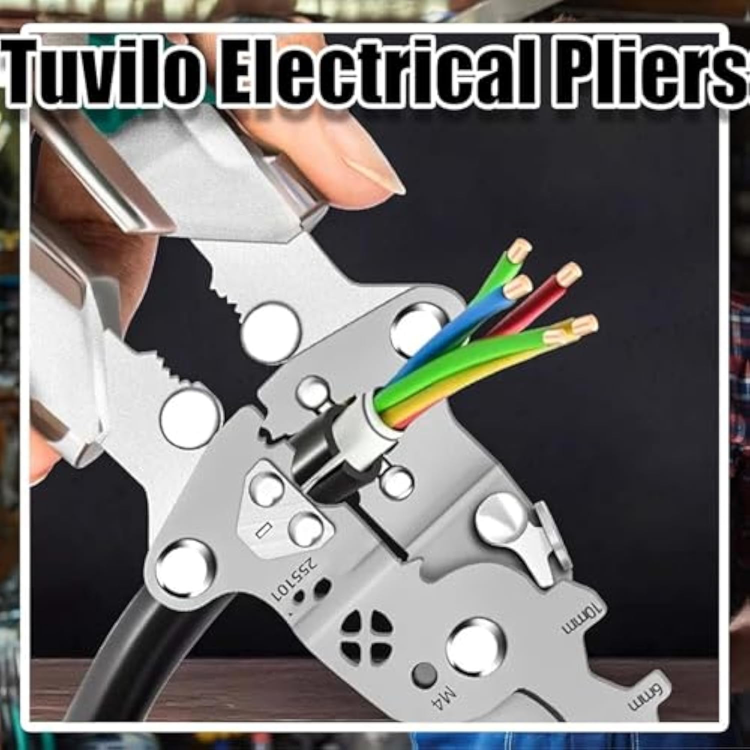 8-In-1 Tool, Tool, 8 In 1 Wire Stripper with Voltage Tester