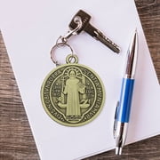 Yvsxxv 2-Piece Saint Benedict Cross Medal Set, Vintage Catholic Home Blessing