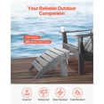 thumbnail image 2 of VEVOR Adirondack Ottoman, 16.9L x 18.9W x 13H Inch HDPE Plastic Folding Adirondack Ottoman, Weather-Resistant Foot Rest for Adirondack Chair, Widely Used for Outside Porch Pool Lawn Backyard, Gray, 2 of 9