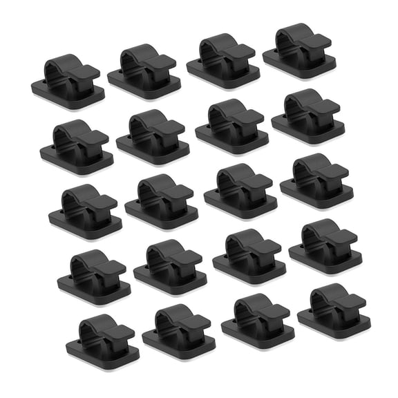 HEMLBOYW Pack Of 20 SelfAdhesive Cable Clips Holders Cord Organizers Adhesive Clamps For Easy Cable Management In Homes Office