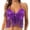 Purple, variant on Women's Belly Dance Sequin Bra Tassel Clothing Halter Tops