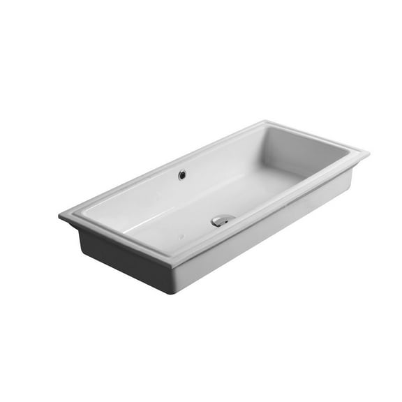 City 84.39 Under-Mount Bathroom Sink in Ceramic White