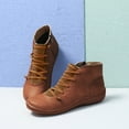 thumbnail image 2 of Mostsola Womens Lace up Ankle Boots Vintage Zip up Casual Flat Walking Shoes Short Booties, 2 of 7