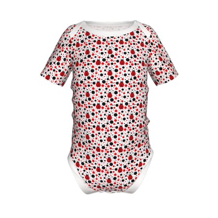 

Coaee Ladybugs 2 for Soft Baby Short-Sleeve Bodysuit Baby Climbing Clothes Baby Girls Boys Bodysuit Romper-18 Months