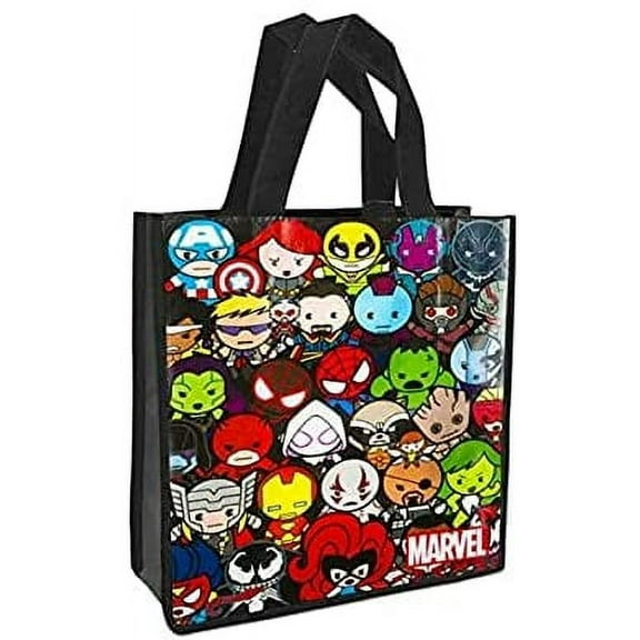 The Avengers / Marvelverse Black Reusable Polypropylene Tote Bag, 13 x 15 inch