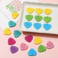 thumbnail image 2 of Pebbuoy 20Pcs Heart Charms Tags Colorful Love Acrylic Valentine Day Pendant Charm Keychains Necklace Earring Pendant DIY Jewelry Crafts Supplies, 2 of 7