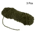 thumbnail image 3 of Unique Bargains Chenille Polyester Olive Green Yarn, 3 Skeins, 3 of 7