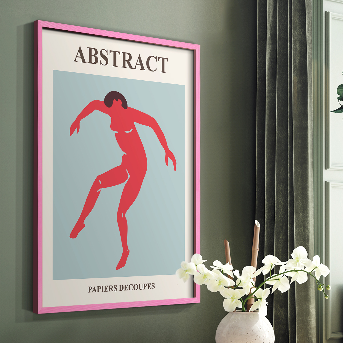 Matisse CXXV Framed Print in Pink Solid Wood 8 x 10 Framed Print