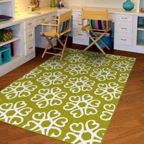 NXTGEN Hearts Medallion Olefin Area Rug