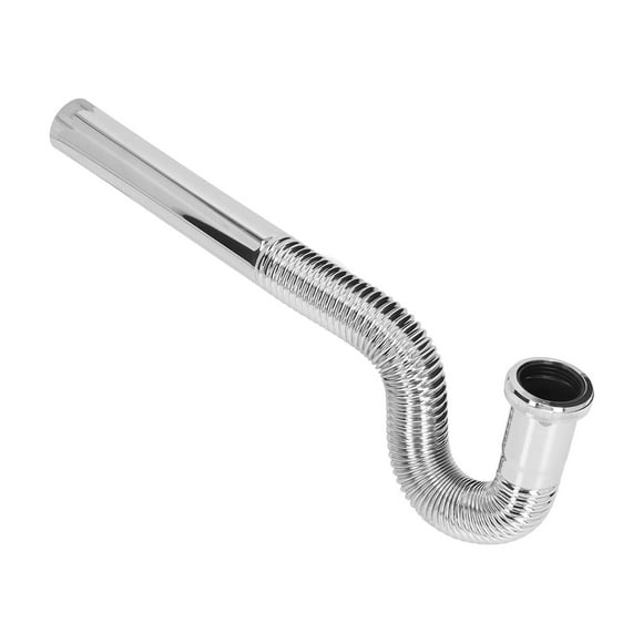 Sink Drain Tubing, P Trap Pipe Flexible Non Aging Brass Corrugated G1-1/4in For Hotel