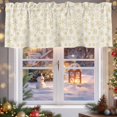 thumbnail image 5 of Winter Snowflake Valances for Windows, 54 x 18in, Christmas White Background Modern Rod Pocket Kitchen Valance Curtain Light Filtering Window Treatments for Living Room Bedroom, 1 Panel, 5 of 7