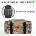 thumbnail image 7 of ZIATUBLE Floral Portable Tote Bag Hummingbird Traveling Bag with Zipper Sewing Machine Bags and Totes Dustproof Storage Bag for Handheld Sewing Machine Elastic Sewing Machine Organizer, 7 of 7