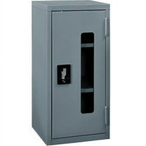Clear View Wall Storage Cabinet Assembled - Gray - 13.75 x 12.75 x 30 in.