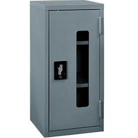 Clear View Wall Storage Cabinet Assembled - Gray - 13.75 x 12.75 x 30 in.