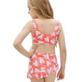 thumbnail image 2 of Uccdo Toddler Girls Summer Bikini Set Swimsuits Kids Princess Floral Print Bathing Suits Swimwear Beachwear 7-11Y, 2 of 5