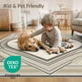 thumbnail image 4 of ODIKA Beige Repeating Minimalist Border Balanced Tonal Large Neutral for Playroom, Bedroom, Reading Nook, Pet Friendly & Kids Safe Play, 4 of 7