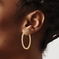 thumbnail image 5 of Auriga Fine Jewelry 14K Yellow Gold 2ct Lab Grown Diamond Hoop Earrings for Women (L - 28mm, W - 28mm), 5 of 6