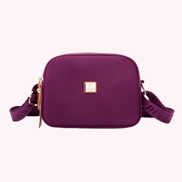 Bolso de mano para mujer Fashionalbe Nylon Casual Color sólido Shopper Bag (Púrpura)