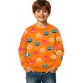 thumbnail image 4 of Hiijoy Halloween Sweatshirt for Boys Kids Cute Pumpkin Crewneck Pullover, Orange, Sizes 2-14, 4 of 4