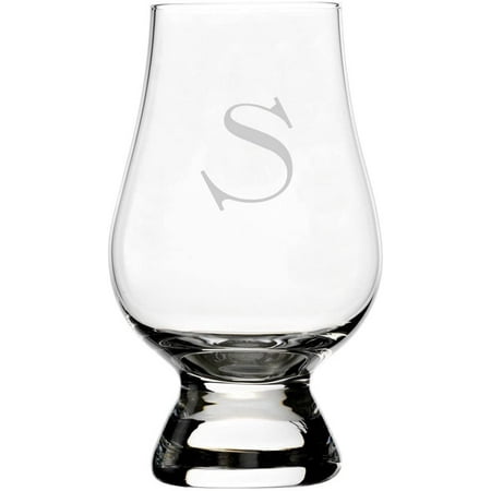 

Celtic Etched Monogram Glencairn Crystal Whisky Glass Letter S