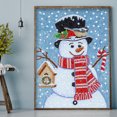 thumbnail image 3 of Cuadros Decorativos 5D DIY diamante pintura forma especial cristal taladro muñeco de nieve imagen (CU067) Tmvgtek embutido en tela, 3 of 7