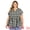 Black, variant on DARING DIVA Women's Plus Gingham Notch V Neck Blouse Babydoll Peplum Top 1X Black