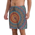 thumbnail image 3 of KLL Mandala Men's Casual Summer Beach Shorts Hawaiian Shorts with Pockets-Large, 3 of 6
