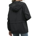 thumbnail image 3 of JANDEL Women Spring Thin Jacket, Fashion Waterproof Jacket, Insulated Coat Windbreaker Outdoor (Black), 3 of 14