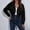 Black, variant on AOOCHASLIY Fall Clothes Ladies Fashion Solid Color Corduroy Jacket Drop Shoulder Long Sleeve Short Coat