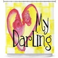 thumbnail image 1 of Shower Curtains 70" x 73" from DiaNoche Designs by Marley Ungaro - My Darling Yellow, 1 of 1