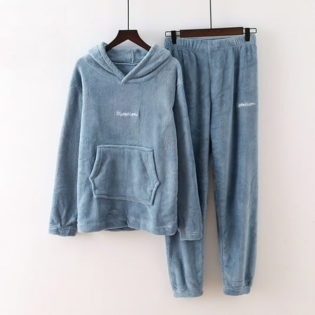 

Lady Sweater Women And Men Cute Pajamas Sets Velvet 2 Pieces Sleepwear Suit Hoodies Sweatshirt Sweatpants Solid Nightwear Homewear Suit for Women