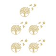 thumbnail image 2 of Wweixi Easy To Install Tree Of Life Wall Decor Exquisite Round Metal Sculpture Tree Of Life Wall Decoration Strong And Durable gold 30cm 5Set, 2 of 6