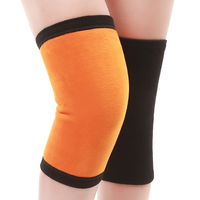 Matsuzay 1 par de rodilleras para invierno, tirantes protectores de terciopelo, transpirables, gruesos, para gimnasio, deportes, calentador de Suministros térmicos Negro METRO