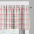 thumbnail image 5 of Ambesonne Abstract Valance & Curtain, Pastel Color Checkered, 55"x24", Mint Salmon Pale Pink, 5 of 6