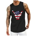 thumbnail image 4 of Linfrsh 4th of July Tank Tops for Men Patriotic American Flag Shirt Funny Fourth of July Outfits Muscle Tank Tops for Men Grey,M, 4 of 5