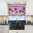 thumbnail image 6 of Coolnut Palm Tree Kitchen Curtains 2 Panels, UV Protected Tier Curtains Half Window Curtains Kitchen Tiers for Guest Room Bathroom Sink Laundry Room Basement,24 x 27 Inch, 6 of 6