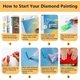 thumbnail image 5 of Kit completo de pintura de diamantes 5D para gato adulto, kit de pintura de diamantes redondos en estante para niños, pintura de diamantes de animales adultos, decoración de pared única familiar, 12.0, 5 of 5