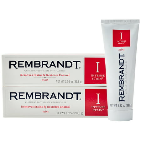 Rembrandt Intense Stain Whitening Toothpaste, Mint Flavor, 3.52-Ounce (2 (Best Toothpaste For Stains)