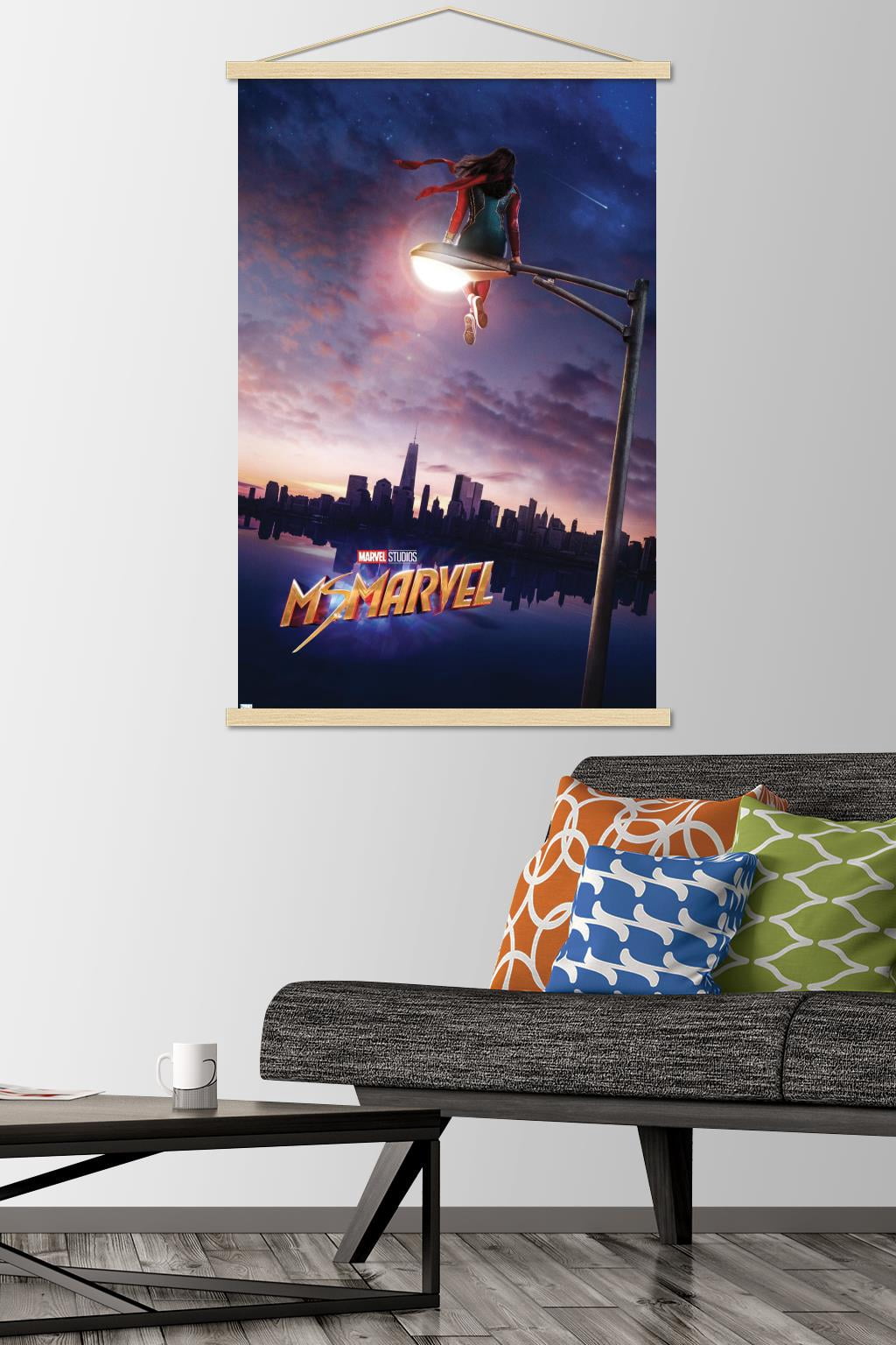 Marvel Ms. Marvel - Teaser One Sheet Wall Poster with Magnetic Frame, 22.375" x 34"