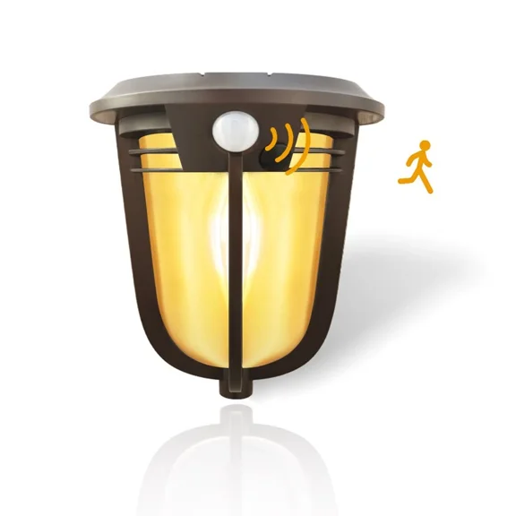 PURELY- Led Solar Power Wall Light Outdoor Garden Dusk To Dawn Motion Sensor Solar Lamp