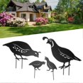 thumbnail image 5 of 4pcs Outdoor Quail Family Yard Decor Innovative Iron Art Hand Crafted Metal Quail Stake Statue for Outdoor Garden Yard, 5 of 5