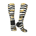 thumbnail image 4 of Balery Gold Flamingo Printed Novelty Socks Men's Women's Crew Socks Sports Socks Knee High Socks Cotton Socks Quirky and Cool Socks, 4 of 9