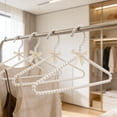 thumbnail image 4 of EGNMCR Bacs de Rangement, Contenants de Rangement Abordables Luxueux Cintre à Perles Cintre pour Robe de Mariée et Robe de Soirée Cintre à Nœud Cintre Style Princesse et Fées Support de Garde-Robe Cintres en Plastique, 4 of 6