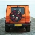 thumbnail image 7 of DouZhe Waterproof Spare Tire Cover, Colorful Roses Skulls Tattoos Prints Adjustable Wheel Covers Fit for Jeep Trailer RV SUV Car, 17 inch, 7 of 7