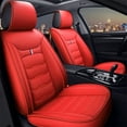 thumbnail image 4 of OTOEZ Car Seat Covers Full Set 5-Seats Leather Front Rear Cushion Protector Universal Fit, 4 of 12