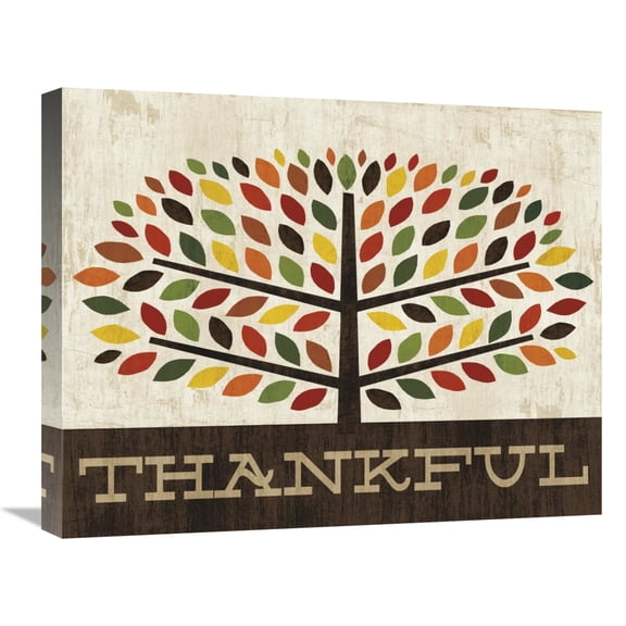 Global Gallery's 'Family Tree - Thankful' By Michael Mullan Stretched Canvas Wall Art